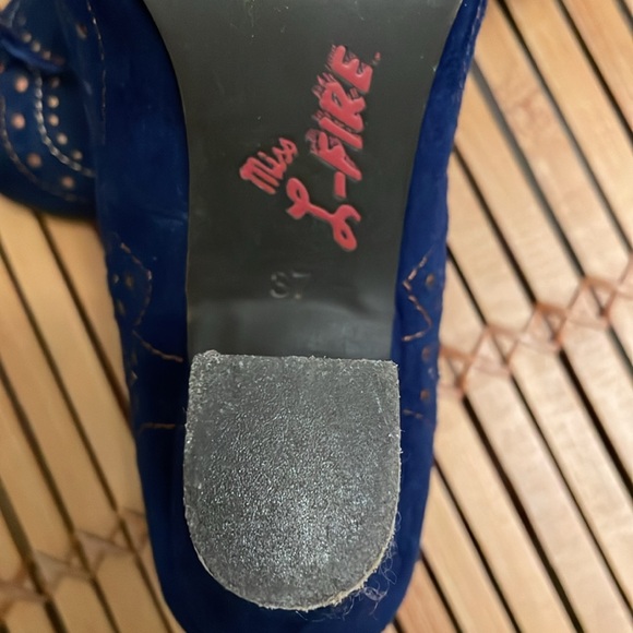 Miss L Fire blue suede pumps. Size Euro 36, US 6.5 Worn once indoors - Picture 6 of 7